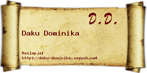 Daku Dominika névjegykártya